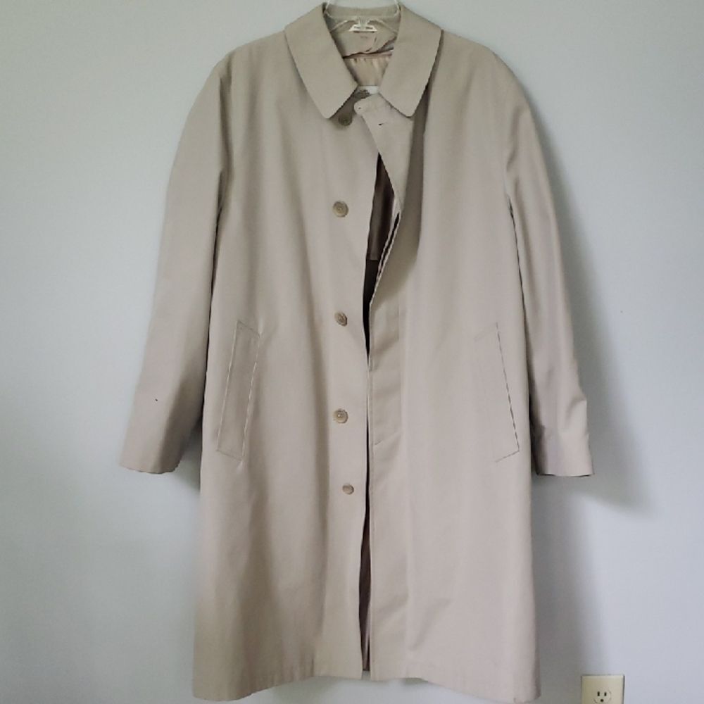 Oleg Cassini Classic Weather Ready Trench Coat Timeless Design Removable Liner